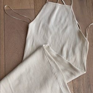 Zara Nude backless midi dress
